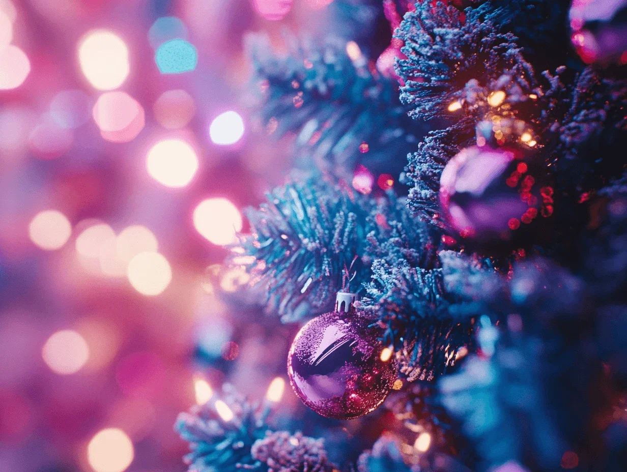 A vibrant, high-resolution 4K close-up shot. Against a bold, high-contrast backdrop of bright Christmas blues and pinks that reflect a modern, energetic vibe. The natural lighting is bright, bringing out the warm, rich tones of the The overall composition is minimalistic yet eye-catching, with saturated colors that create a vibrant, inviting feel.