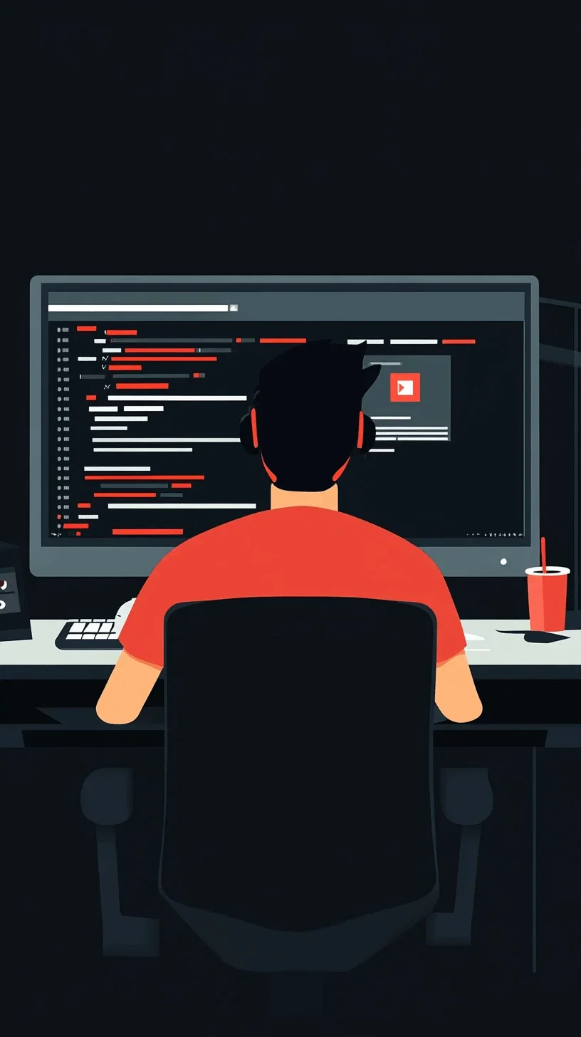 Jenkins logo on screen, programmer siting and looking at that with no clue how it works